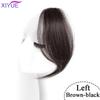 Natural Invisible False Middle-part Bangs Hair Extensions Clip In the Front Side Bangs Synthetic Fake Fringe Hairpiece