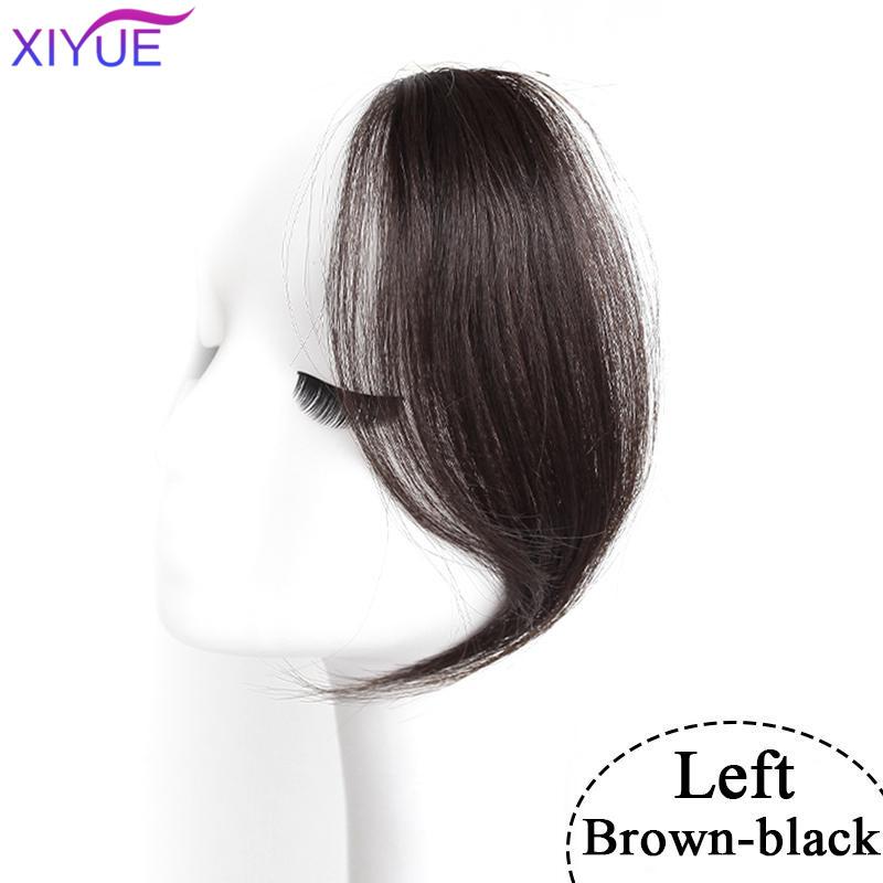 Natural Invisible False Middle-part Bangs Hair Extensions Clip In the Front Side Bangs Synthetic Fake Fringe Hairpiece