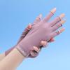 Female Summer Sunscreen Half Finger Gloves With Quick Dry And Touch Screen Functionality