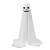 White Cloth Ghost Decor Adjustable Height Cute Unique Lighted Fabric Ghost with String Light for Party Porch Yard Home