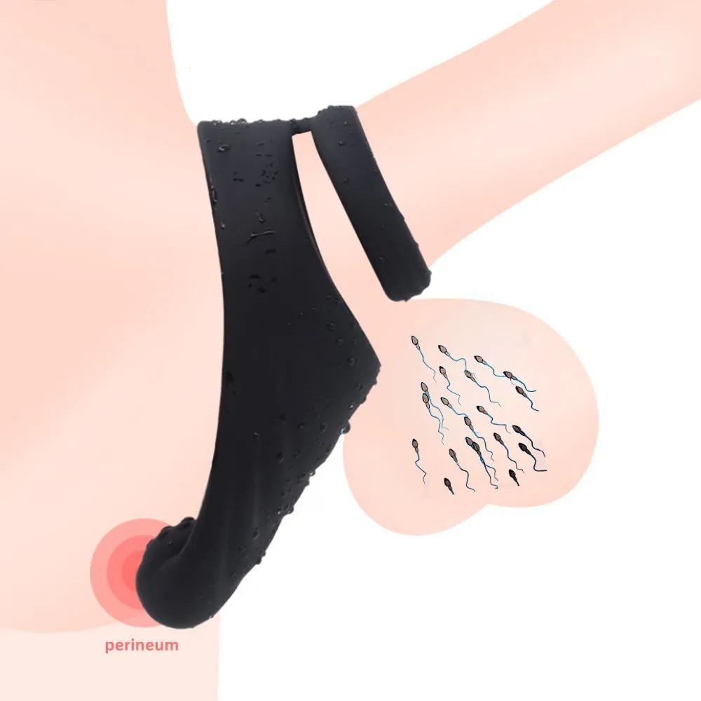 Penis Ring Silicone Semen Lock Ring Delay Ejaculation High Elasticity Time Lasting Cock Ring Sex Toys for Men Couples Adult 18+
