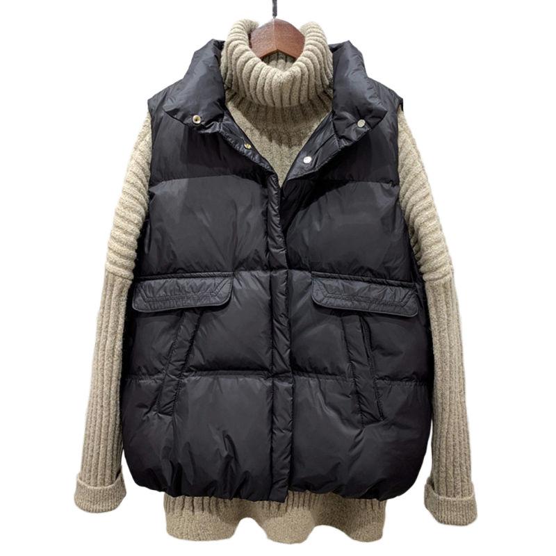 Weste Frauen tragen Daunenjacke neue Winter kurze Weste