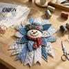 Einfache Nähbastelarbeiten für Partys Festlicher gesteppter Weihnachts-Türbehang DIY-Kit, Immergrüner Baum, 3D-gepolsterte Patchwork-strukturierte bauschige Stoffschleifen