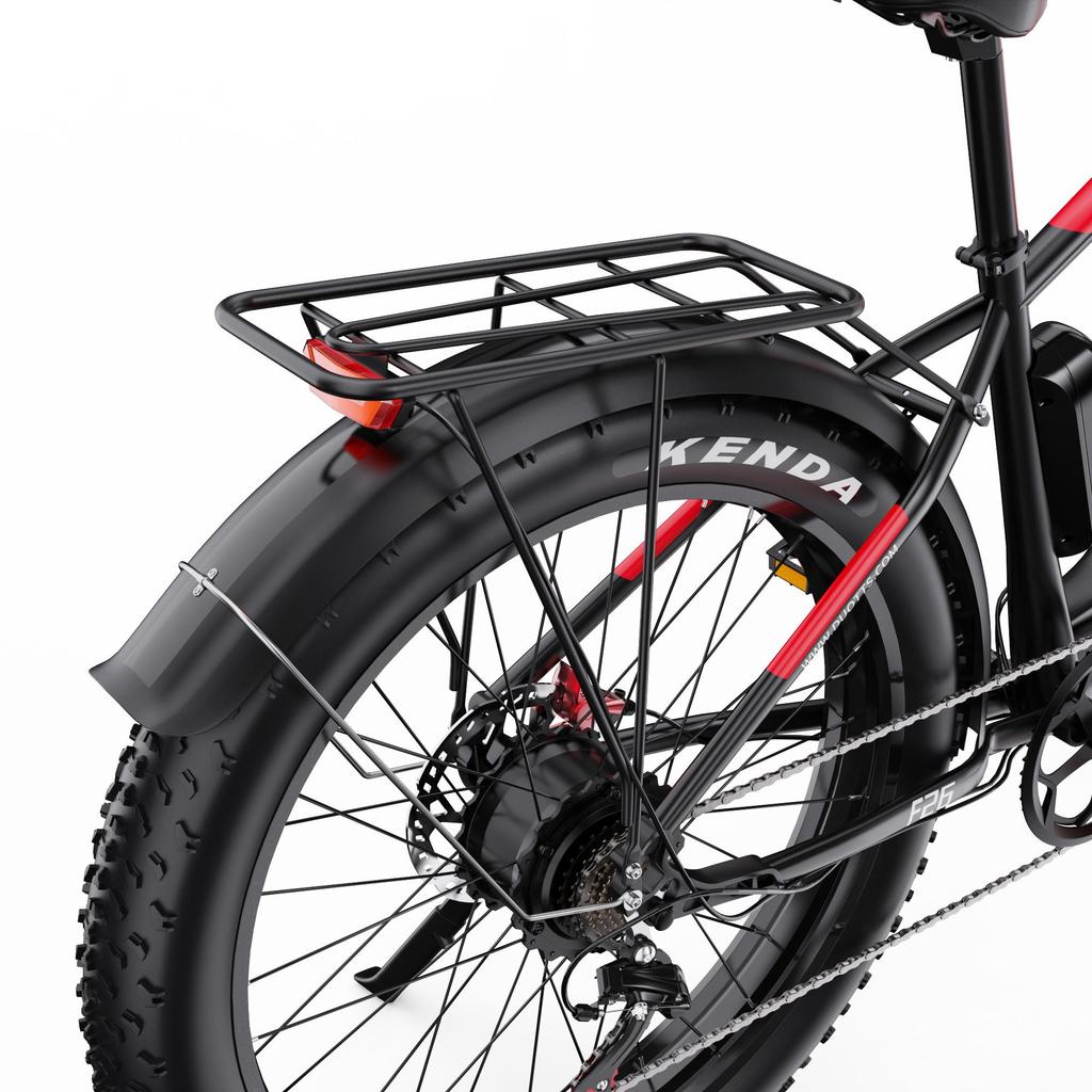 DUOTTS Elektrické kolo F26: Motor 750 W, dojezd 120 km, 26" tlusté pneumatiky, vodotěsnost IPX5, stoupavost 55°