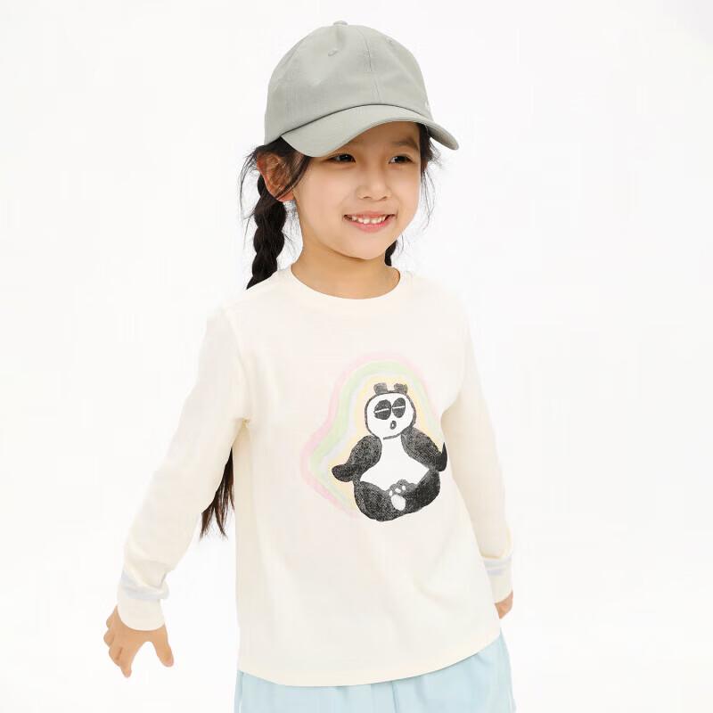 Na Ju Kids  Retro Pop Panda Long-Sleeve Ribbed T-Shirt 140cm