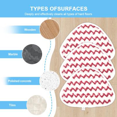 2PCS Replacement Microfiber Mop Pads Washable Reusable Mop Refill for Vileda Hot Spray Steam Mop Cleaning Tool