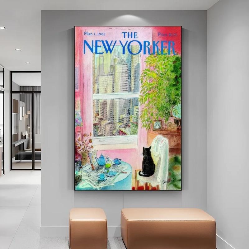 Postere Pânză Revistă The New Yorker Artă de Perete Poster Decor Acasă Cafea Pictură de Perete Decor Hol Dormitor Living