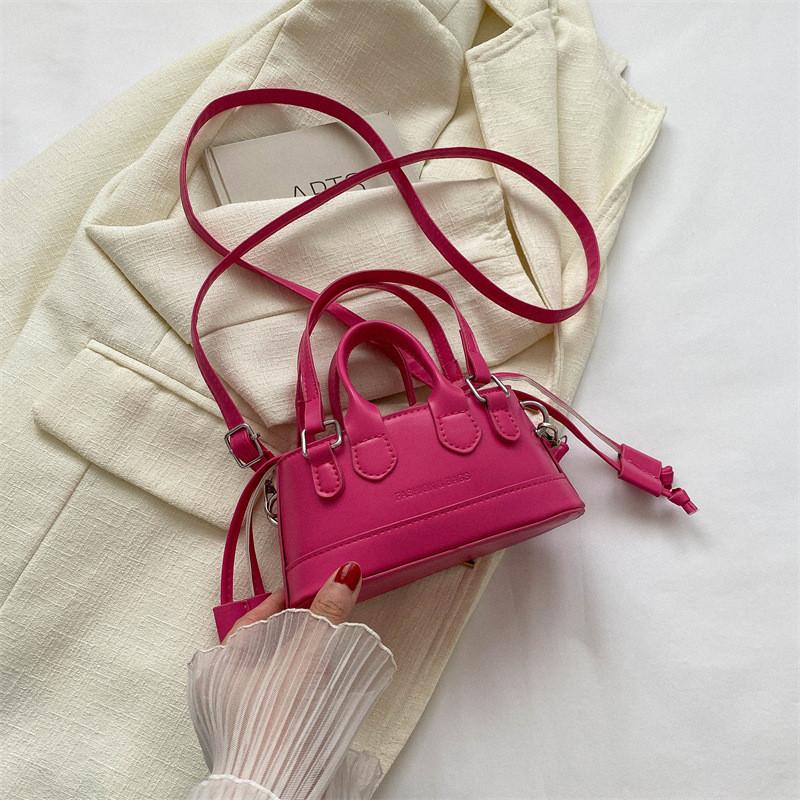 Vintage Trendy Handbag For Women Stylish Simple Crossbody Bag In Black White Green Purple And Fuchsia Colors