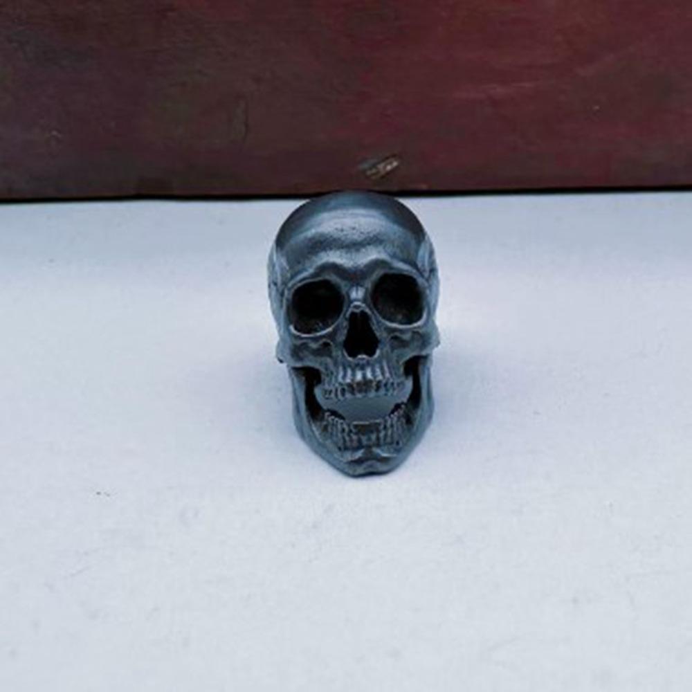 Handmade Sculpture Brass Bead Charms DIY Jewelry Accessories Skull Head Retro Pendant Bracelet Lanyard Pendant EDC Outdoor Tool