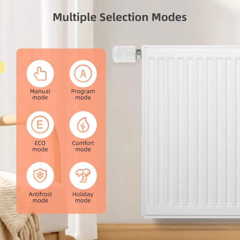 Tuya Zigbee TRV Radiator Actuator Valve Thermostatic Radiator Valve Temperature Controller For Alexa Google Home