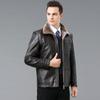 Fur One-piece Genuine Leather Jacket for Men, Plus Velvet, Thickening, Slim Fit, Korean Style Handsome Jacket, Autumn and Winter New Lamb Hair Jacket