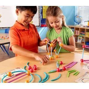 Kit de construction - LEARNING RESOURCES - Geometric Shapes - 90 pièces - Durable - Pour enfants