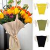 Handheld Bouquet Bag with Bow Canvas Flower Carrying Handle, Reusable Floral Tote Bag, Fresh Gift Wrap Flowers Packaging Holder for Garden,
