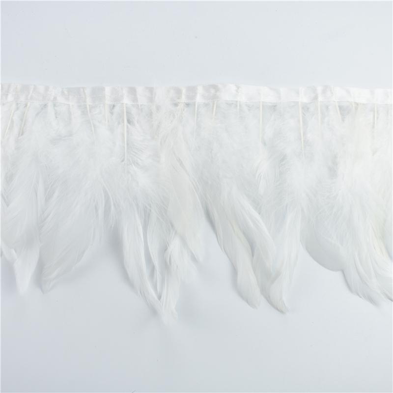 10Meter Rooster Feathers Fringe Trim On Tape Chicken Cock Pheasant Feather for Clothes Ribbon Sewing Flecos Decoration