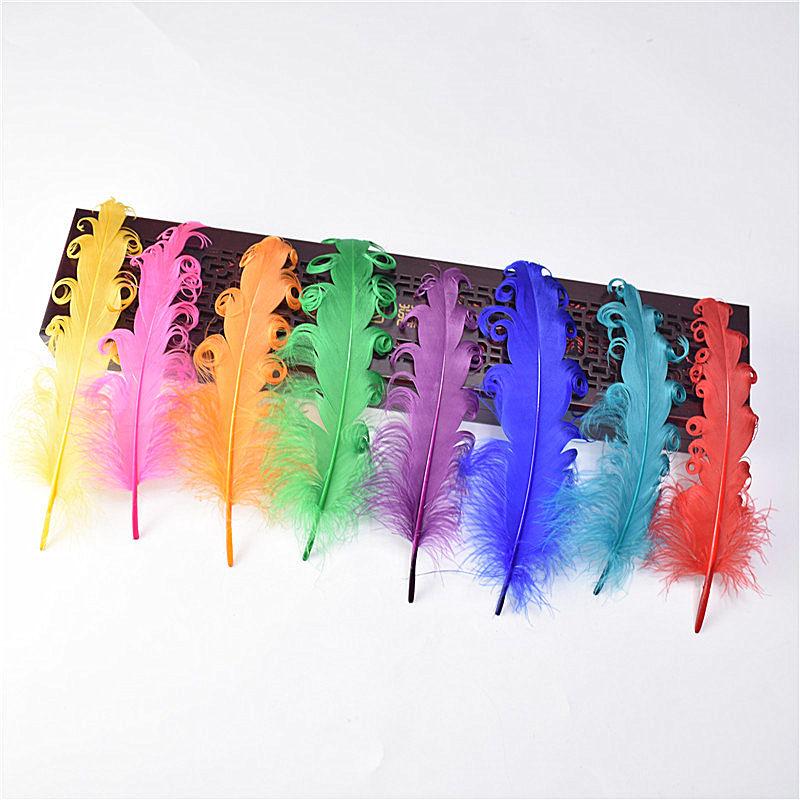 20/100pcs Colorful Curly Goose Feathers for Craftsdiy Jewelry Making Christmas Wedding Centerpiece Hat Plumas Decorativas13-18cm