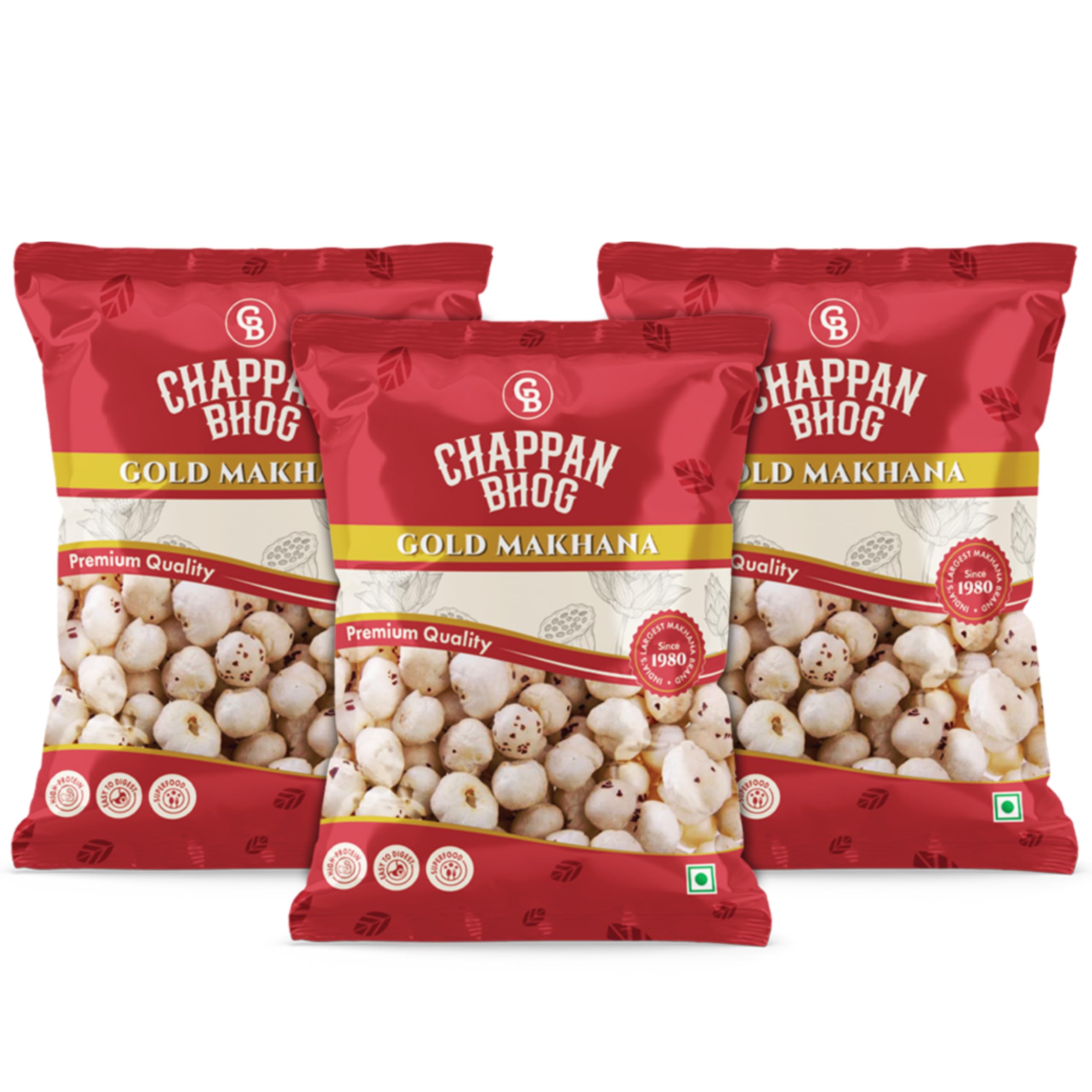 Chappan Bhog Gold Foxnuts Makhana 750 grams, 5+ Suta Extra Large Phool Makhana |India’s No.1 Makhana Brand | High Protein, Keto, Gluten Fre