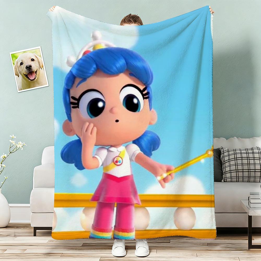 True Rainbow Kingdom Throw Lightweight 240G Flannel Blanket Soft Skin-Friendly For Summer Cooling