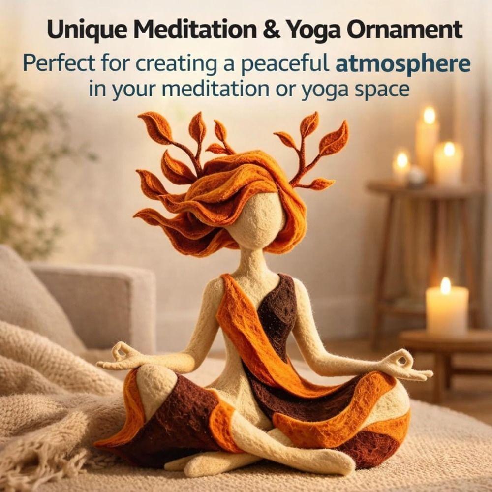 Mindfulness Abstracte Yoga Beeldje Hars Woondecoratie Standbeeld Bureau