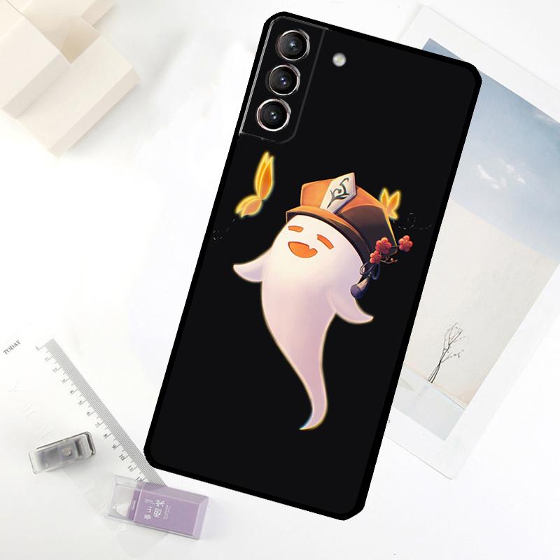 Genshin Impact Hu Tao Ghost Phone Case For Samsung Galaxy S24 FE S23 Ultra S21 S22 S25 S26 Ultra S10 Plus S20 FE Cover