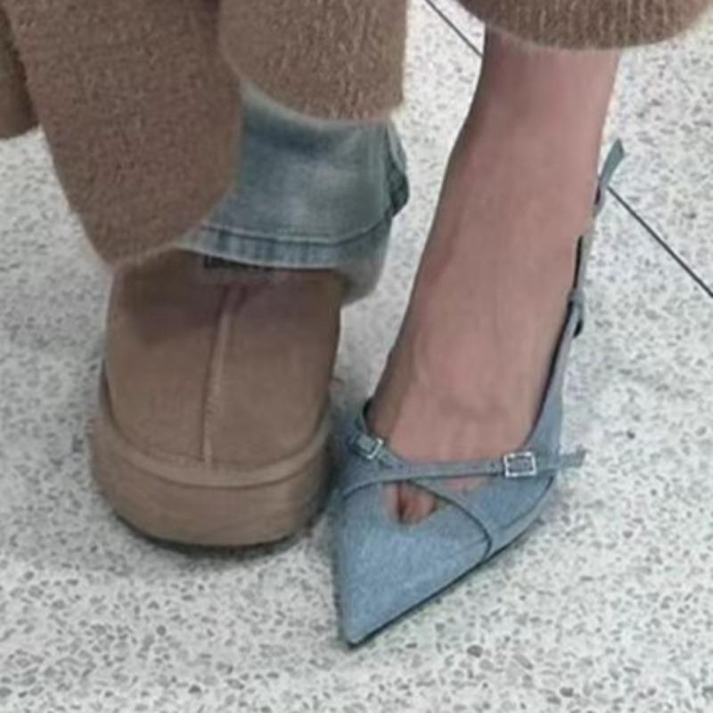 New Luxury Designer Summer Women's Sandals, Fashionable and Elegant Pointed-toe Wedding Women's Outdoor High-heeled Sandals