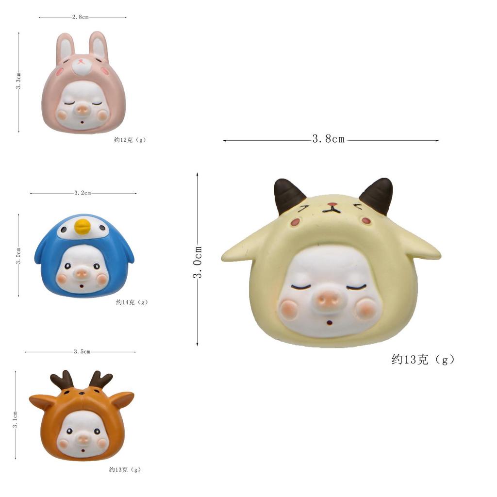 Penguin Jenny Pig Cartoon Resin Magnet Clips For Refrigerator Decor And Gift Giving