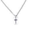 New Arrival Arrival  Sterling Color Retro Cross Square Tag Ladies Pendant Women Pendant Necklace Jewelry Latest Present GiftsRetro