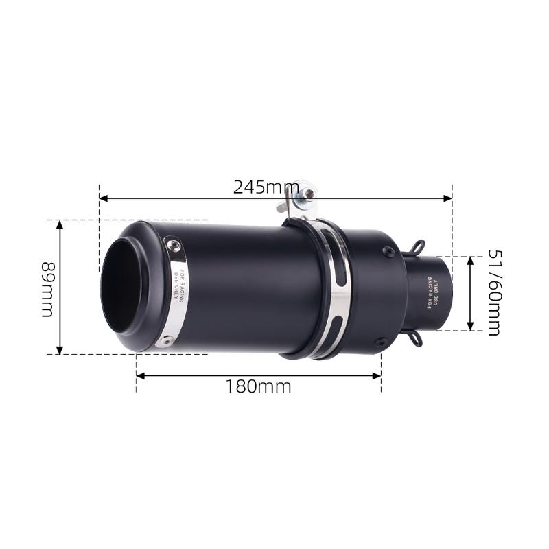 51mm Racing Motorcycle Exhaust Muffler GP-project Universal Sport Bike Muffler