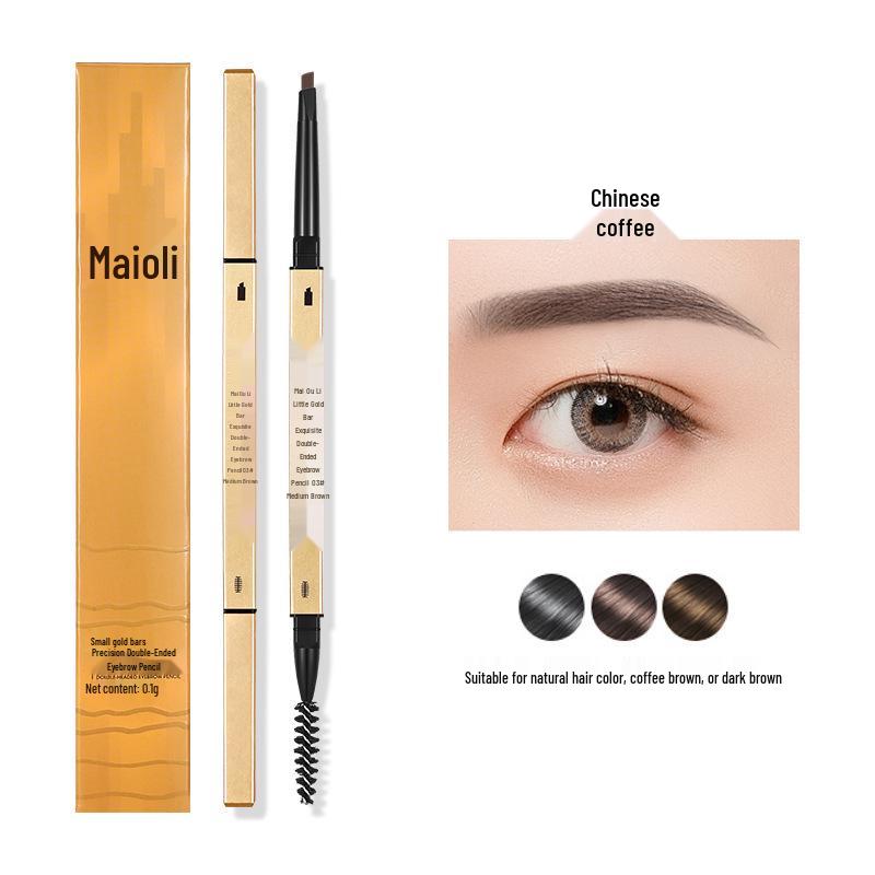 Mai Ou Li Dual-Ended Waterproof Eyebrow Pencil: Long-Lasting, Sweatproof, Ultra-Fine, Natural Hair-Like Definition.