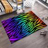Colorful Zebra Pattern Carpet with Rainbow Stripes for Home Decor Suitable for use as an anti-slip for living room bedroom sofas
