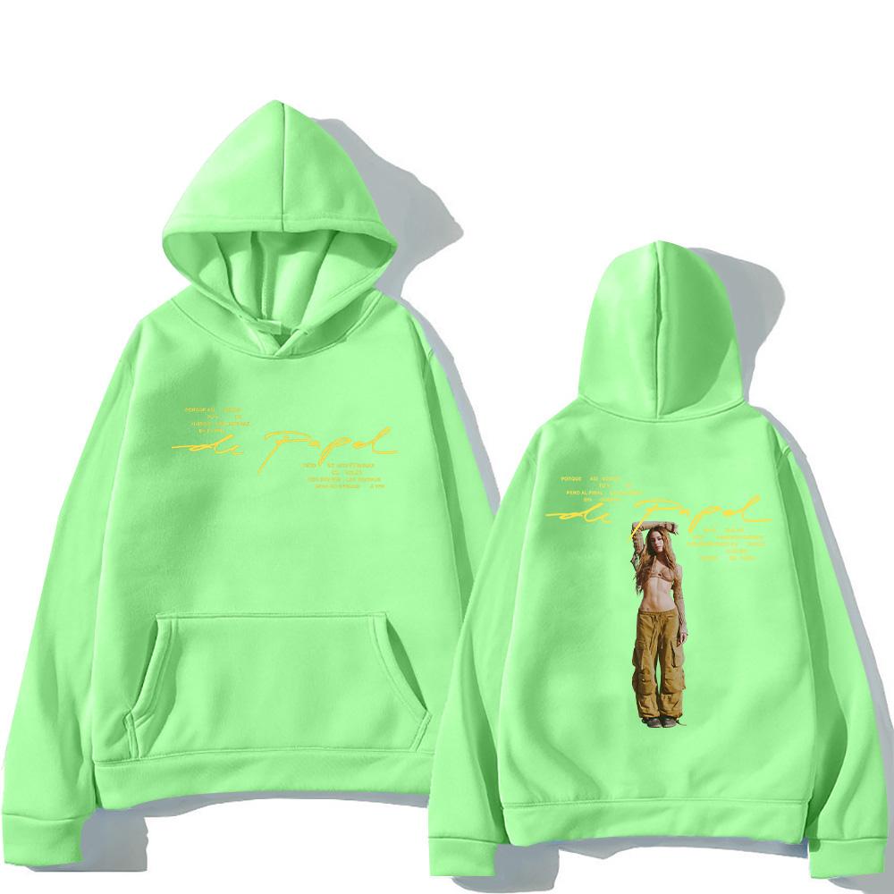Singer TINI De Papel Hoodies Men Women Vintage Aesthetic Pullovers Fashion High Street Sweatshirt Long Sleeve Clothes Streetwear