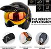 [Giawkca] Retro Motorcycle Helmet Shield Bubble Visor, PC Goggles Lens Replacement 3/4 Open Face