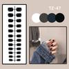 24Pcs Full Cover Cor Sólida Unhas Postiças Mini Press-on Unhas Curtas Cabeça Quadrada Unhas Postiças Mulheres