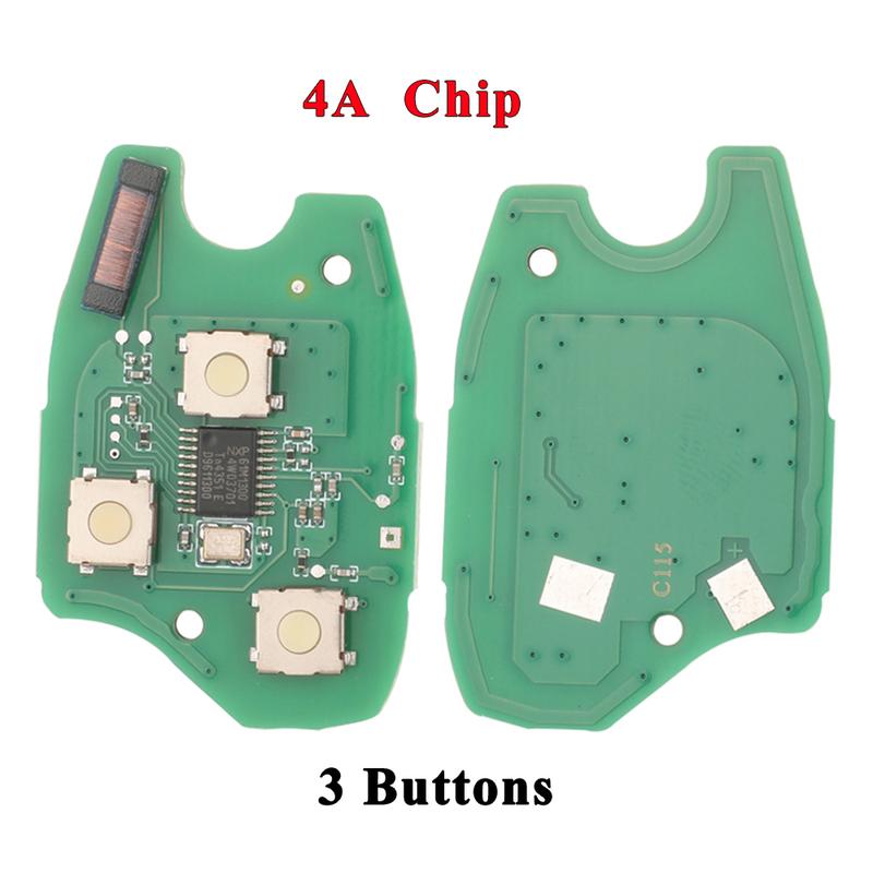 10pcs Remote Car Key Circuit Board For Renault Duster Modus Clio Twingo DACIA Logan Sandero 433Mhz ID46/4A pcf7952E PCF7947/7946
