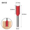 1/7 stücke Einzigen Doppel Flöte Gerade Bit 6mm 1/4 zoll Schaft Fräser für Holz Wolfram Hartmetall Router bit Holz Werkzeug