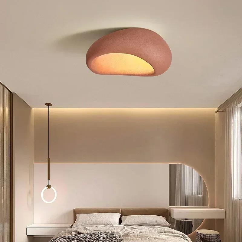 Nordic Minimalist Wabi Sabi Affordable Luxury Chandelier Cream Style Bedroom Ceiling Lights Lustre Home Decor E27 LED Fixtures