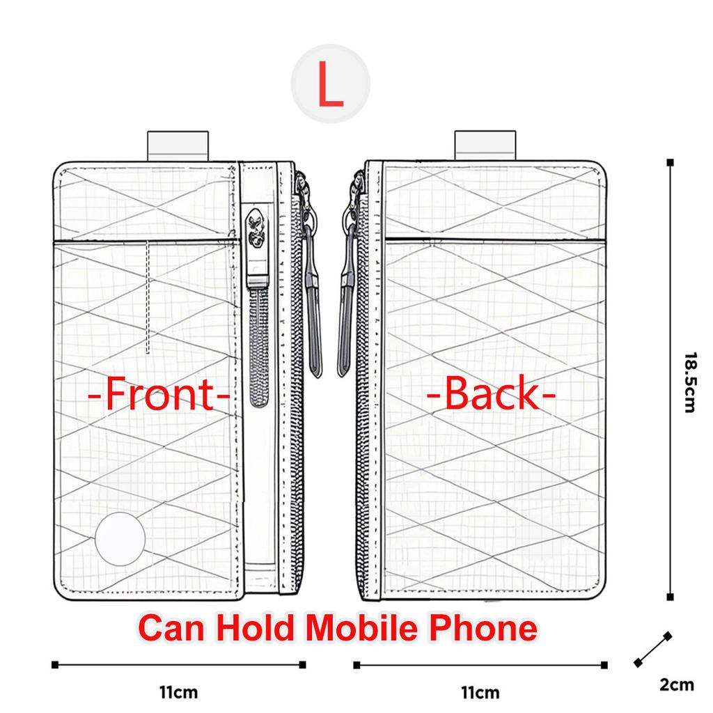 Minimalistisk Handväska RFID Stöldskyddad Kort Hållare X-Pac Vattentät Slitstark Nylon Herr Utomhus Resa Sport Plånbok med Klätterspänne