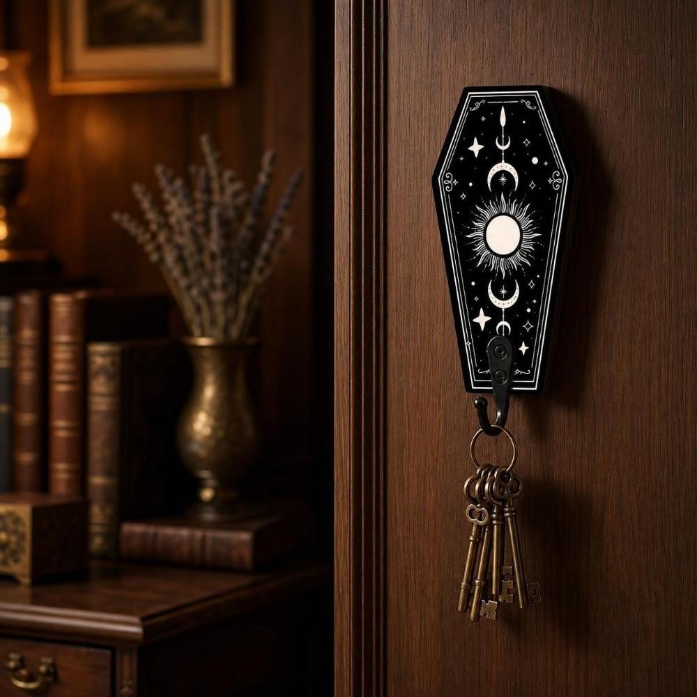 Wooden Wall Mounted Hook Star Moon Wall Hanging Hooks Characterful Key Holder  Hallway