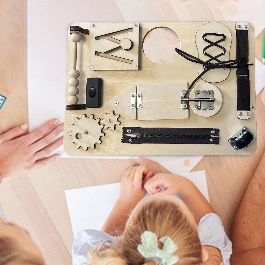 Creative Wooden Activity Board for Kids' Cognitive Development