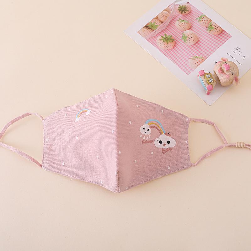 Children's Unisex Winter Cotton Face Mask - Cute, Thickened, Washable, Windproof Cold Protection for Kids & Babies