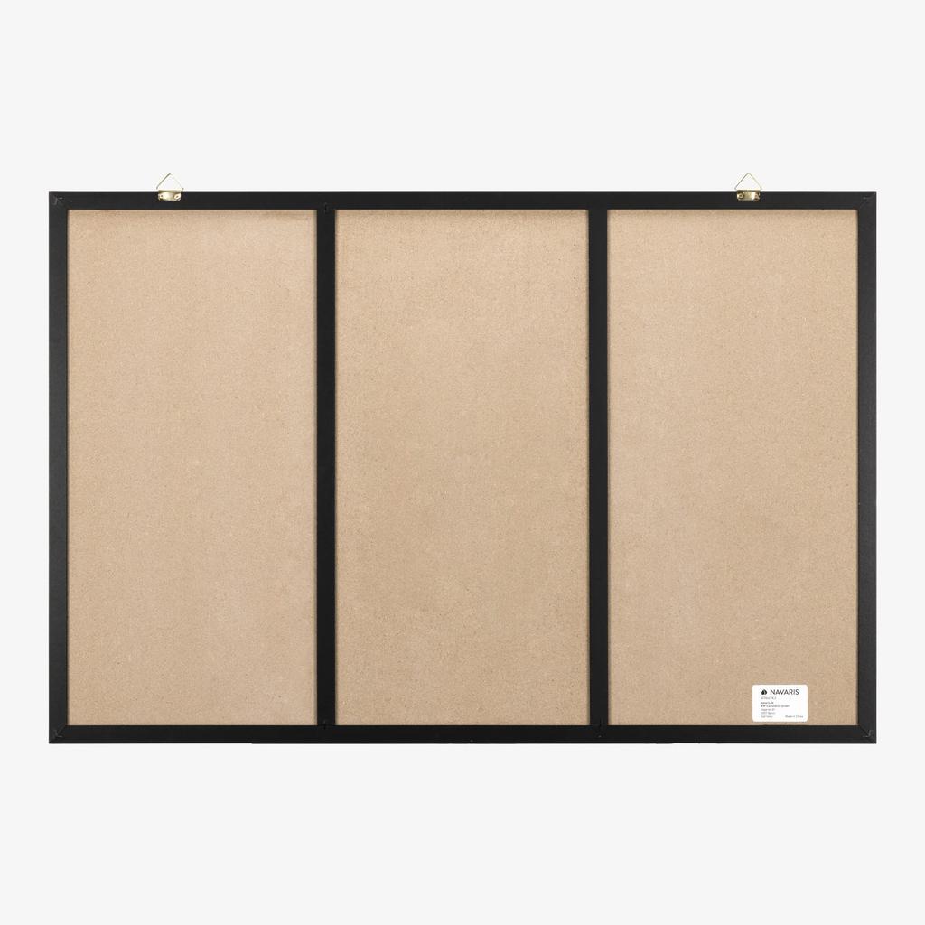 Navaris Whiteboard, Korktafel, Kreidetafel, Magnettafel - Multifunktionale Wandtafel - Stift, Kreide und Magnete enthalten - 90x60cm