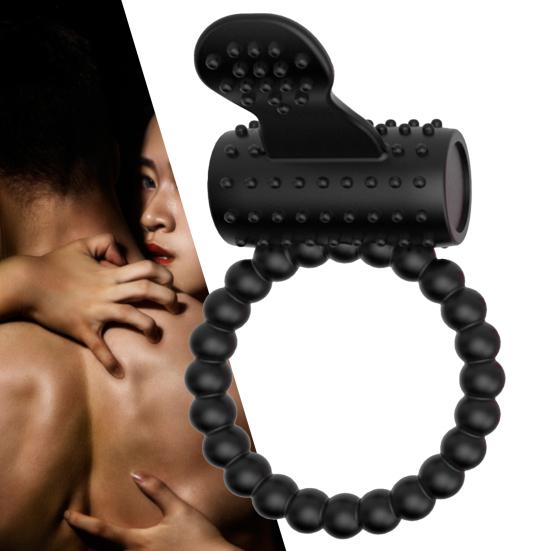Fun Lock Ring Relaxing Flexible Soft Touch Vibrating Penis Enlargement Ring Hotel