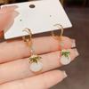Temperament Women Earrings Light Luxury Stud Earrings Zircon Bamboo Earrings  Wedding