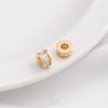 14K Gold-Plated Zircon Spacer Beads for DIY Jewelry