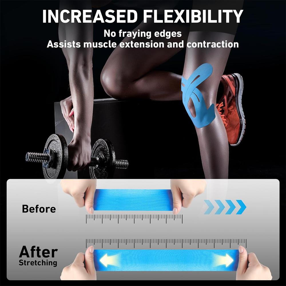 10 Stück/Set Kinesiologie-Tape für Knie, Knieunterstützung & Stabilität - Wasserdicht & Elastisch, Atmungsaktives Hypoallergenes Latexfreies Tape