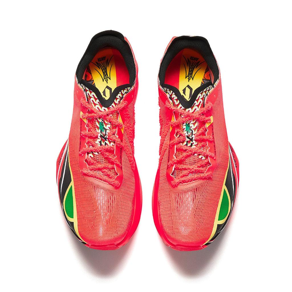 Anta C10 PRO 2 Fabric Low top Carbon Plate Racing Running Shoes Men's Neon Bright Red 112545564R-1