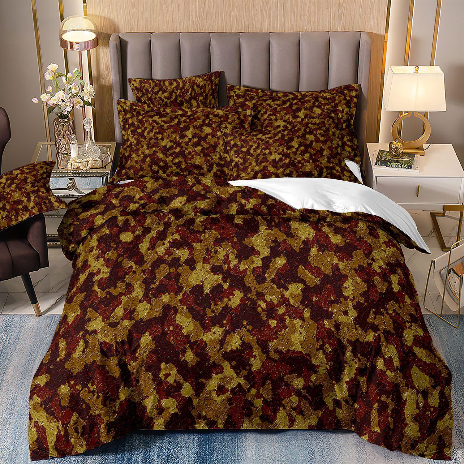 

Постельные принадлежности Домашний текстиль 3D Цифровая печать Камуфляжный пододеяльник Наволочка Комплект из трех предметов cover 70 * 133 and 50 * 75 * 1