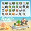Italian Brainrot Mini Magnetic Blocks with Portable Iron Box, Tralalero Tralala Figures Travel Magnetic Building Blocks