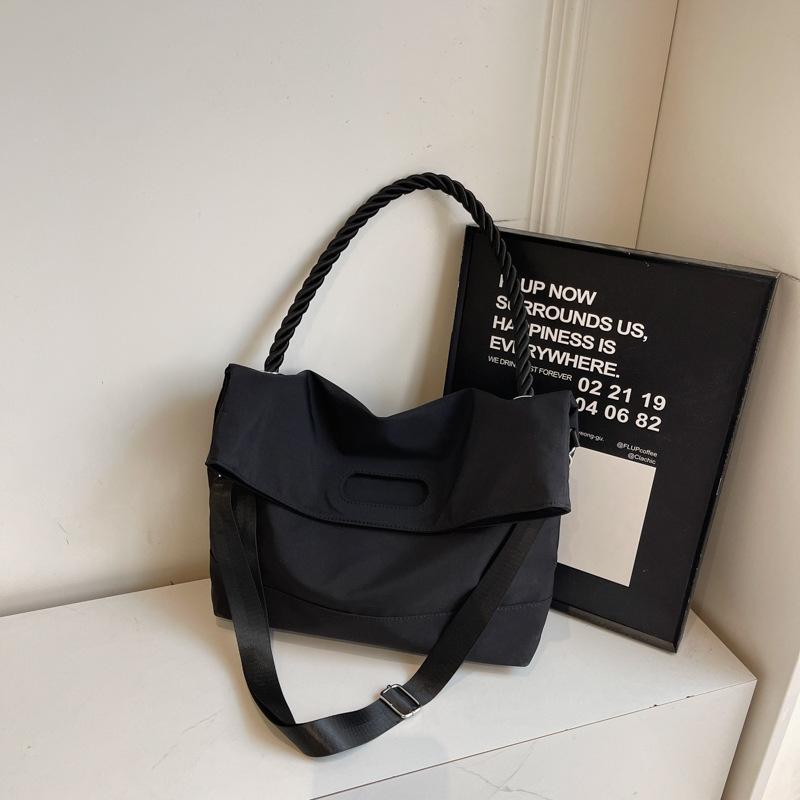 2026 New Recommended Simple and Fashiable Dual-purpose Backpack Commuting All-match Solid Color Handbag Messenger Bag