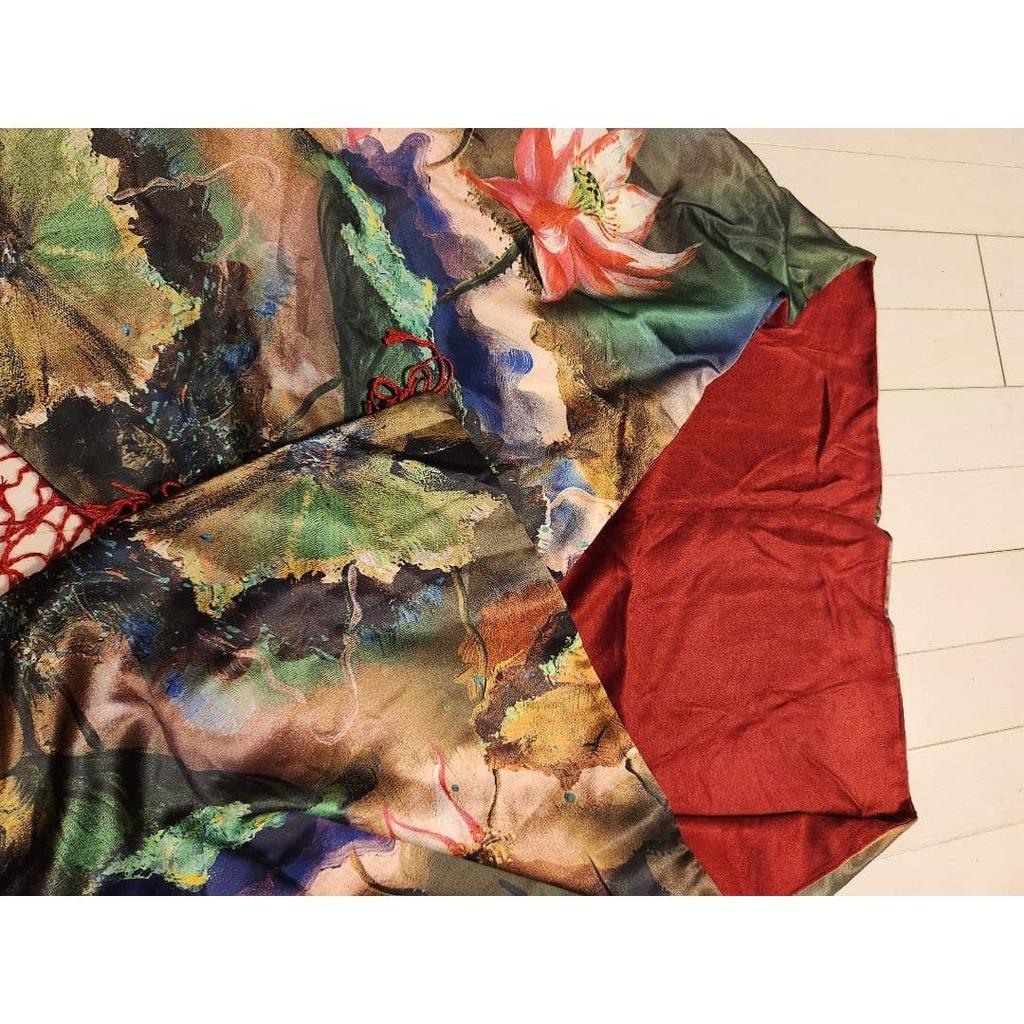 Used [Good Condition] 100% Silk Japanese Pattern Muffler