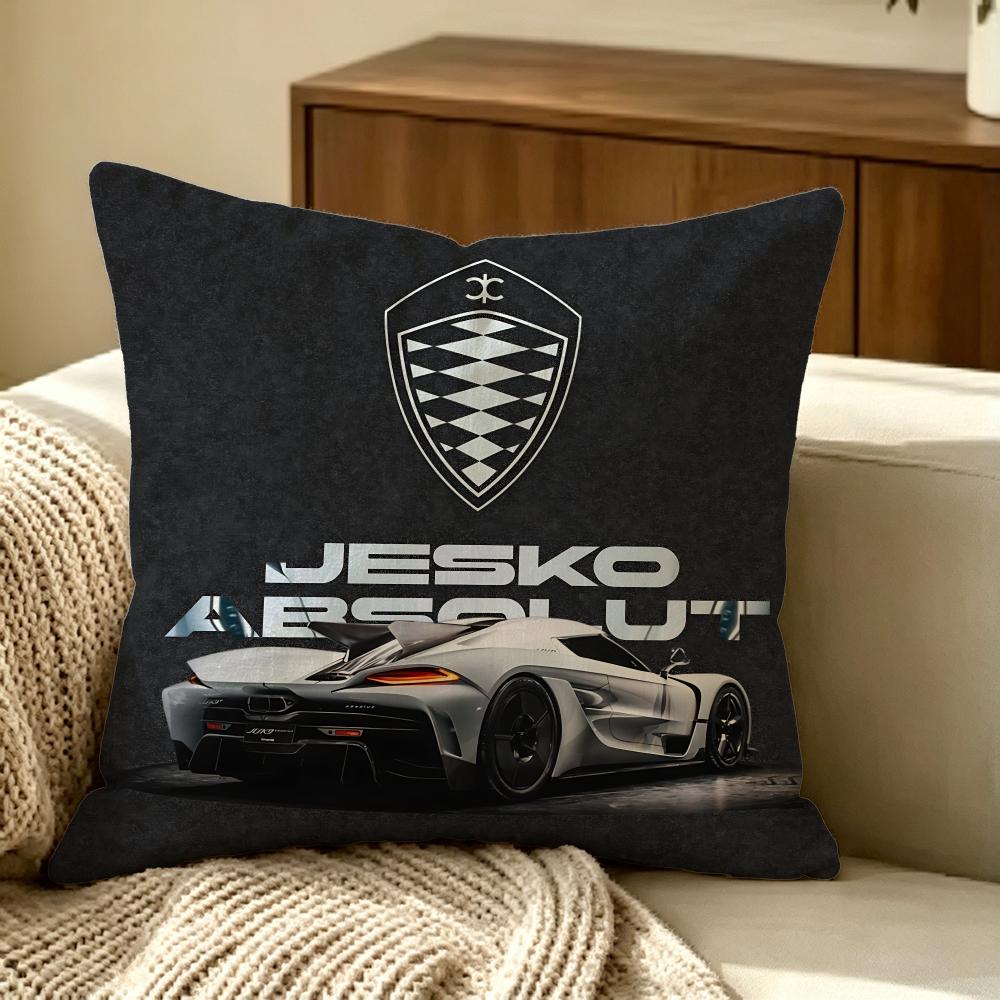 Brand Koenigsegg Cushion Cover Pillow Cover Nordic Minimalist Throw Doublesided Print Cushion Case For Sofa Bedroom Decor